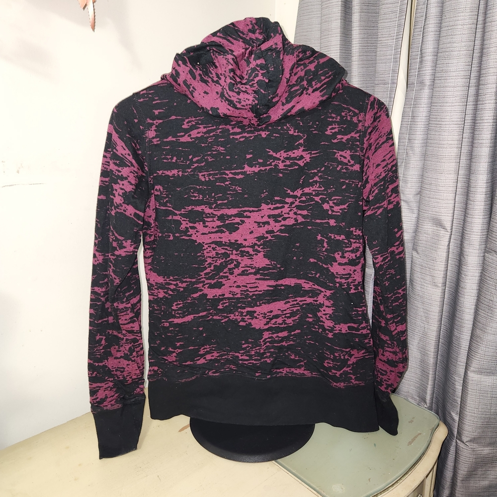 Maurices Black and Pink Patterned Hoodie - Picture 4 of 4